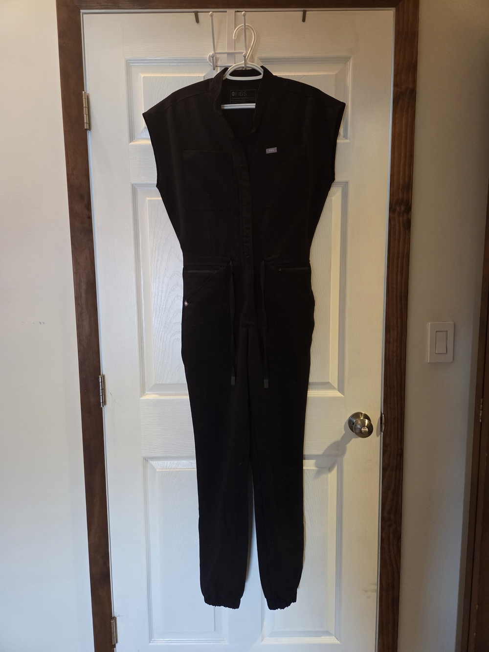Figs Women's Black Sleeveless Utility Jumpsuit XS
